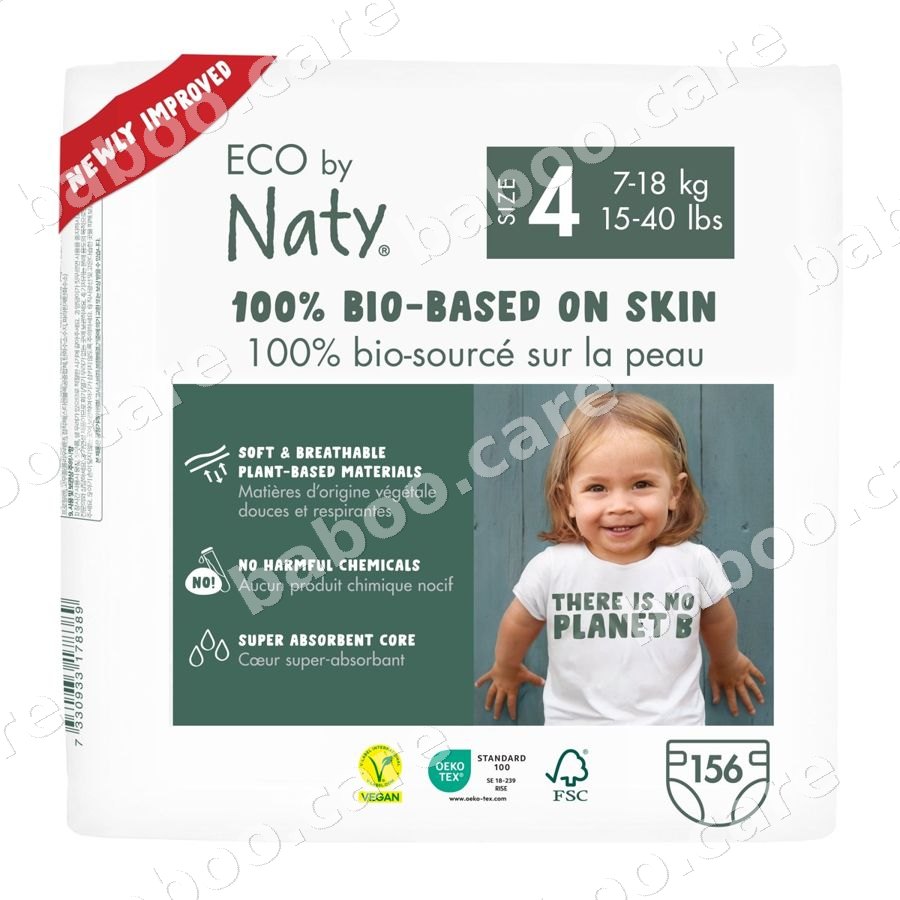 Eco by Naty Eco by Naty Eco Nappies Size 4 (7-18 kg), 156 pcs — baby & kids product