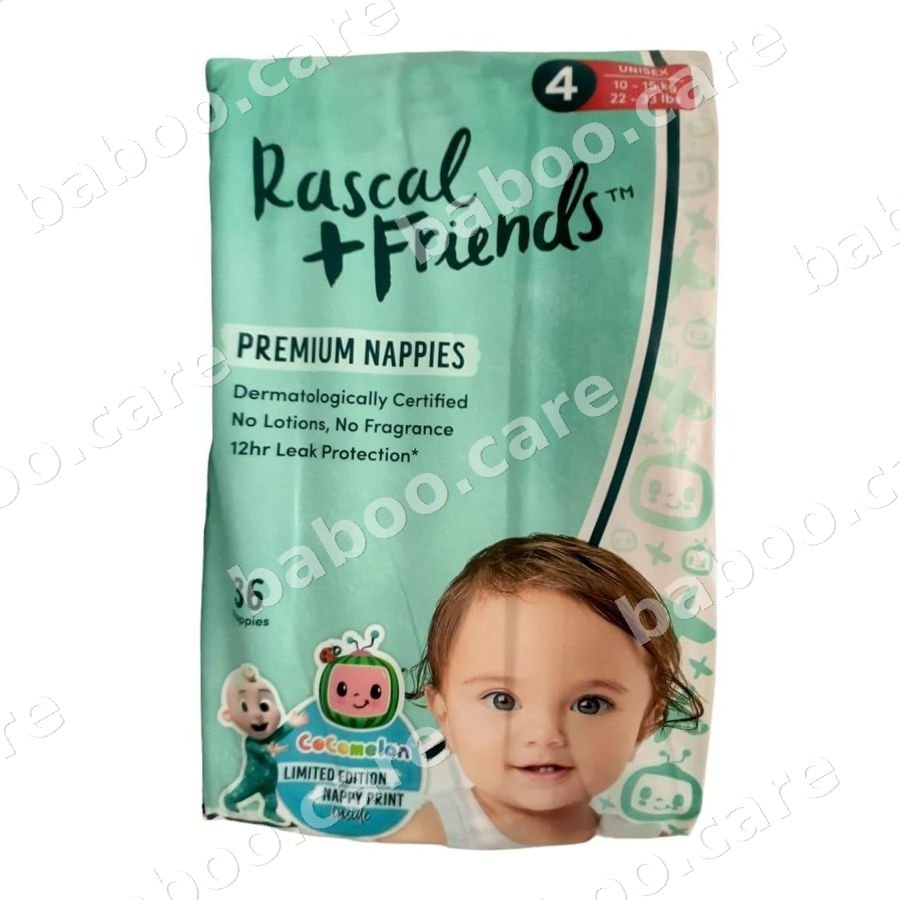 Rascal + Friends Rascal + Friends Premium Nappies Size 4 (9-14 kg), 148 pcs — baby & kids product